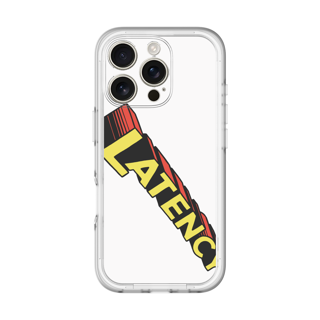 LATENCY - Rock logo - White