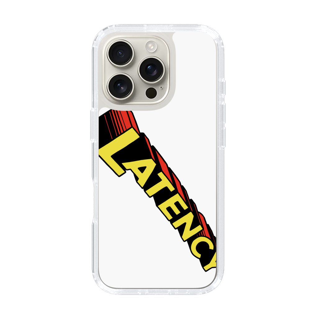 LATENCY - Rock logo - White